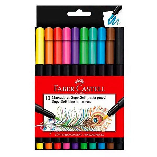 Kit Marcador Pincel Brush Faber Castell