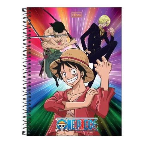 Caderno Luffy One Piece Espiral Universitário Capa Dura