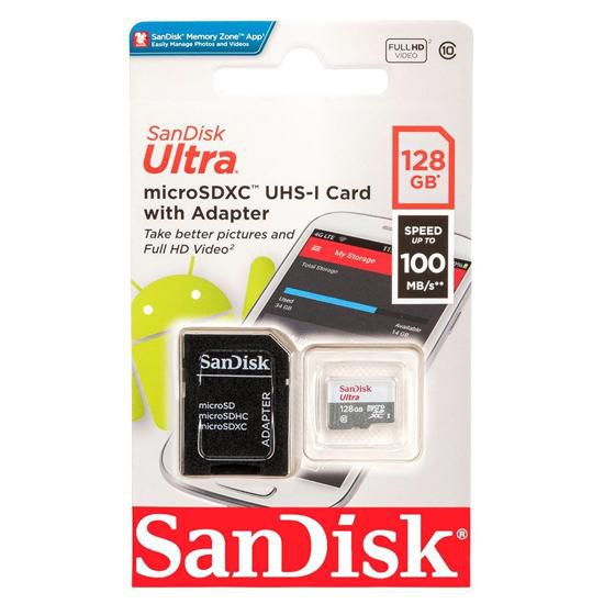 Cartão De Memória 128Gb Sandisk C/Adaptador Class 10