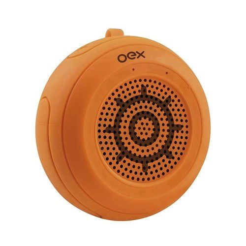 Caixa de Som a Prova D'Água OEX Speaker Float SK414 10W Laranja com Microfone Entrada Micro SD