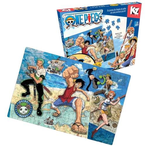 Quebra Cabeça One Piece 200 Peças 3 Etapas Puzzle Infantil Original Elka Crianças + 7 Anos