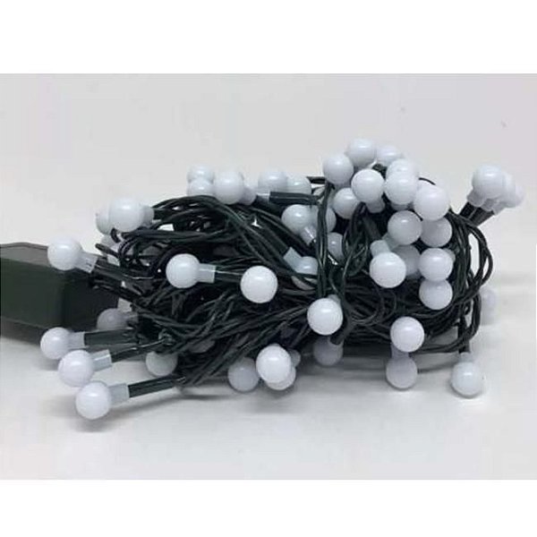 Pisca 100 Leds Cerejinha 8 Funções Luz Colorida Fio Verde 8 metros 127V
