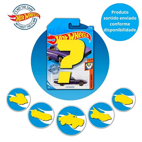 Carrinho Hot Wheels Surpresa - Unitário e Sortido - 1:64 - Mattel