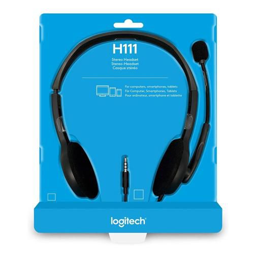 Headset Logitech Estereo Analogico H111 Cinza