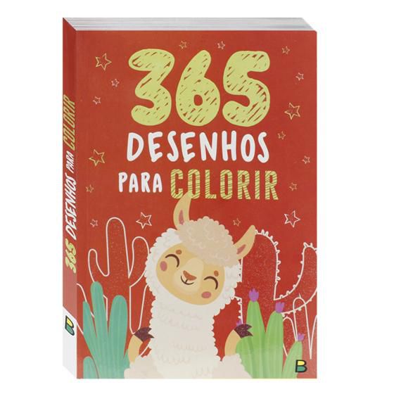 Livro - 365 Desenhos para colorir vermelho