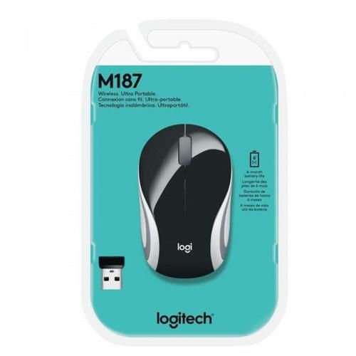 Mini Mouse Optico Wireless m187 Logitech preto