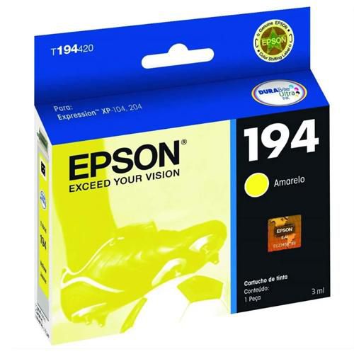 Cartucho Epson T194420 Amarelo Original