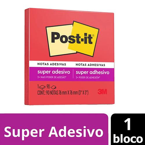 Bloco Adesivo Post-it 76x76mm Maça do Amor 90 Folhas 3M