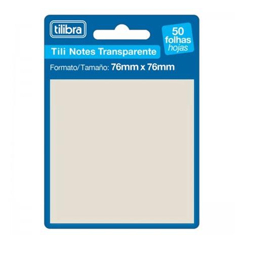Tili Notes Tag 76x76mm Transparente 50 Folhas Tilibra