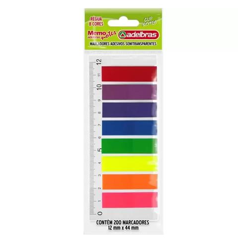 Memo Notes 12x44mm 8 Cores 200 Folhas Adelbras