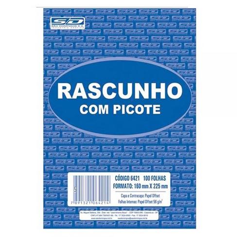 Bloco Rascunho 160mmx223mm 100 Folhas com Picote