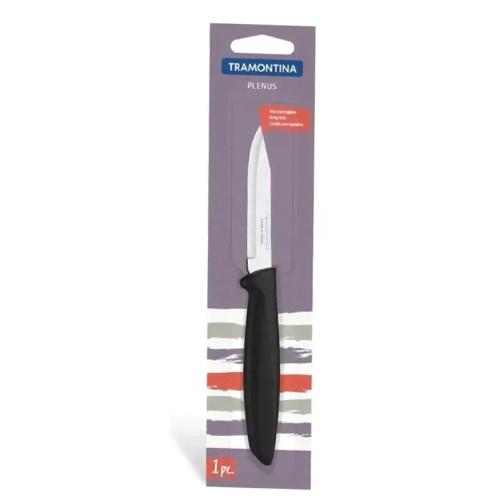 Faca para Legumes e Frutas Tramontina Plenus com Lâmina em Aço Inox e Cabo de Polipropileno Preto 3"