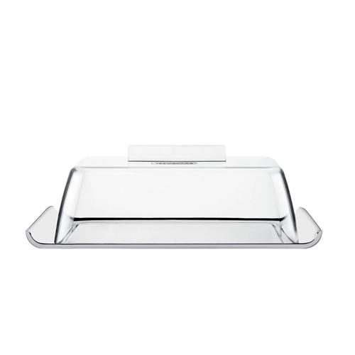 Manteigueira Tramontina Quadrata Retangular em Aço Inox com Tampa Transparente