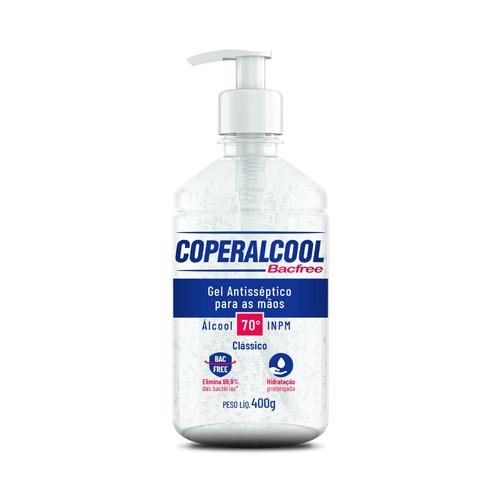 Coperalcool Bacfree Álcool Gel Higienizador de Mãos 70°INPM 400g Clássico