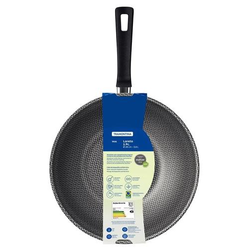 Wok Tramontina Loreto em Alumínio com Revestimento Interno e Externo Antiaderente Starflon Max Vermelho 28 cm 3,6 L