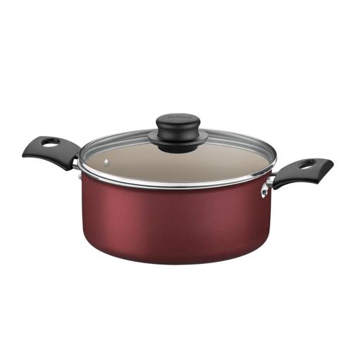 Caçarola Tramontina Turim em Alumínio com Revestimento Interno e Externo em Antiaderente Starflon Max Vermelho 18 cm 2 L