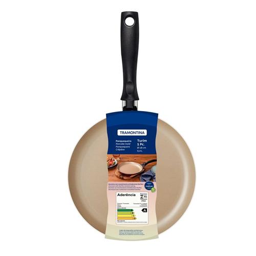 Panquequeira Tramontina Turim em Alumínio com Revestimento Interno e Externo em Antiaderente Starflon Max Vermelho 22 cm 0,6 L