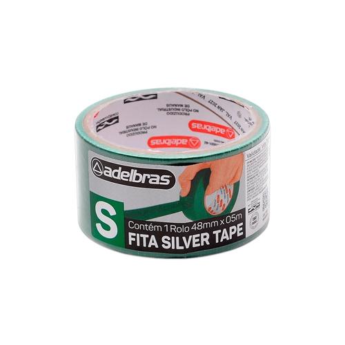 Fita Adesiva Reforçada Multiuso Silver Tape Verde 48mm x 5m Adelbras