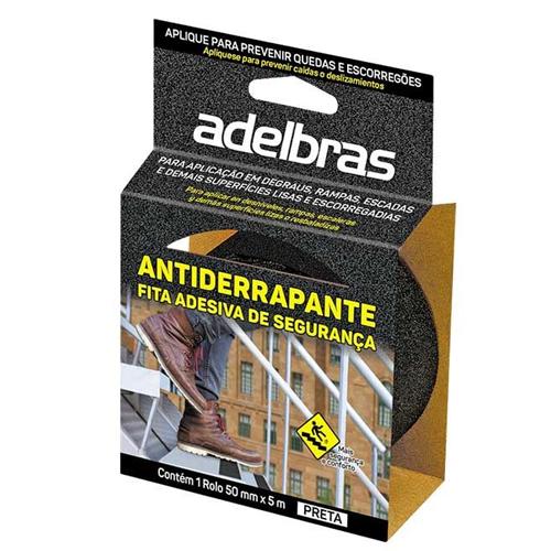 Fita Antiderrapante 50mm x 5m Preta Adelbras
