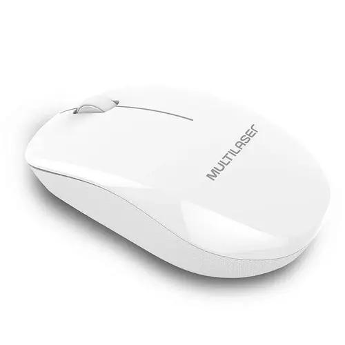 Mouse Sem Fio 2.4 ghz 1200 dpi Branco Usb Power Save Com Pilha Inclusa - MO310