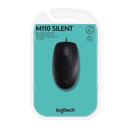 Mouse Optico Logitech M110 Silent USB Preto