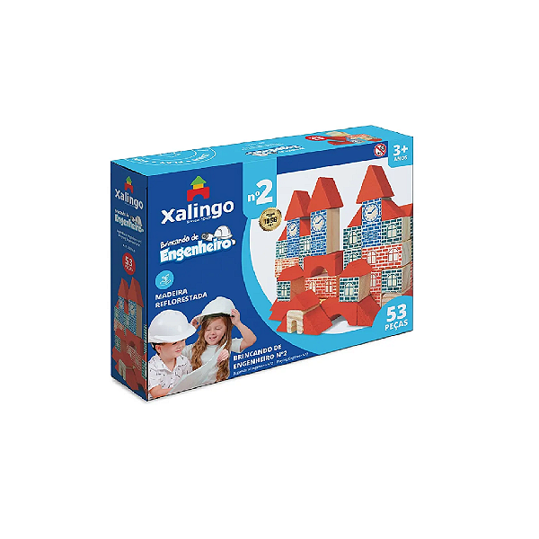Brincando De Engenheiro Nº2 Com 53 Peças - 52765 - Xalingo
