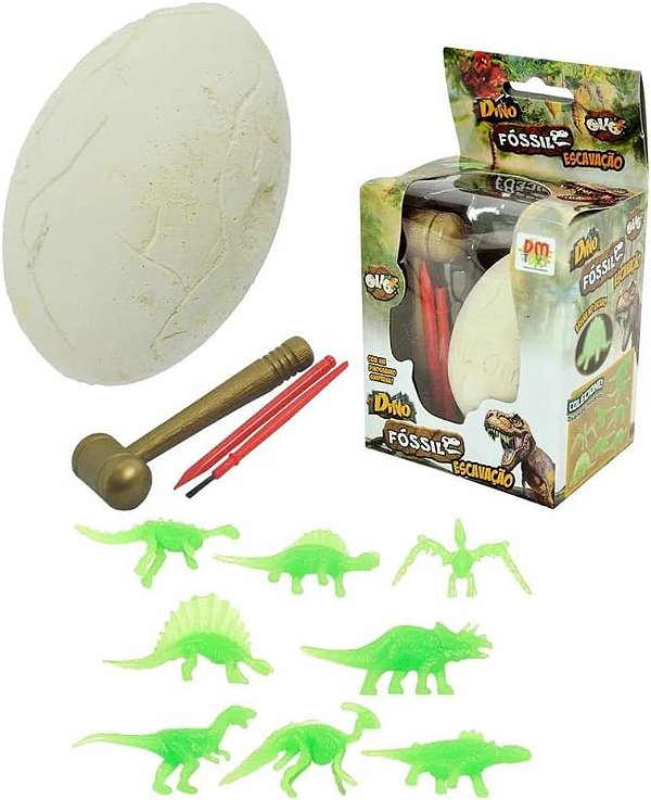 Dino Fossil Escavacao Ovo Sortido, DM Toys DMT5754