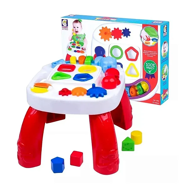 Mesa Divertida Play Time Vermelha Cotiplas 2390