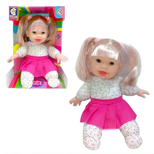 Boneca Baby Fofura Com Cabelo Cotiplas