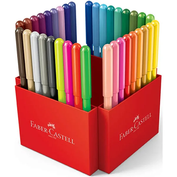 Caneta Hidrografica Faber-Castell C/36 Cores Vai E Vem 15.0136Vvzf