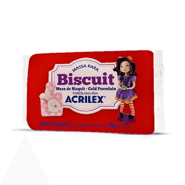 Massa Biscuit 90G Vermelho