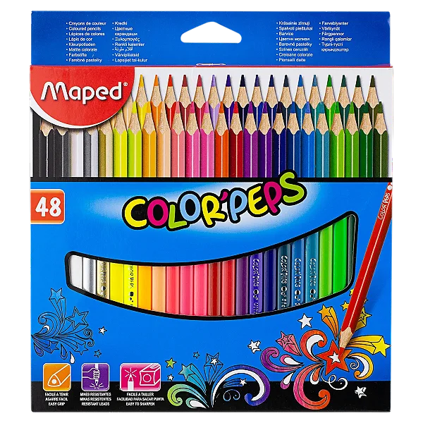Lapis de Cor C/48 Cores Color Peps Classico Maped