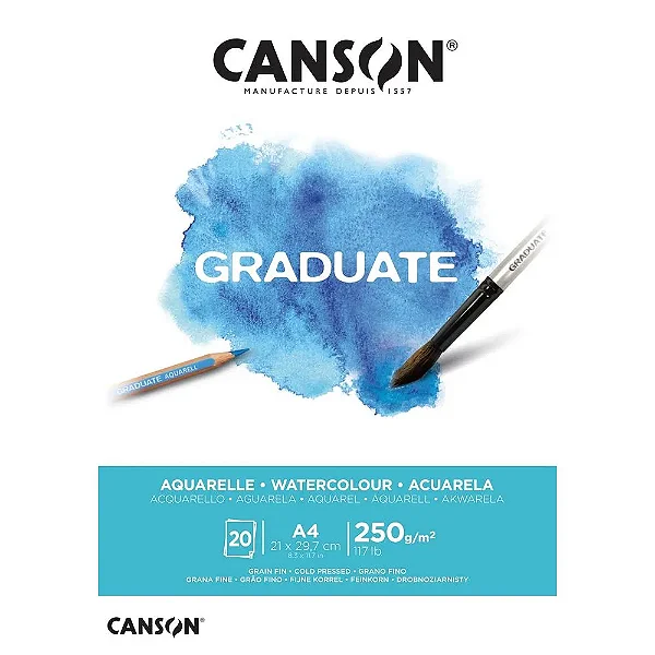 Bloco Graduate Aquarela 250G A4 20F C400110374