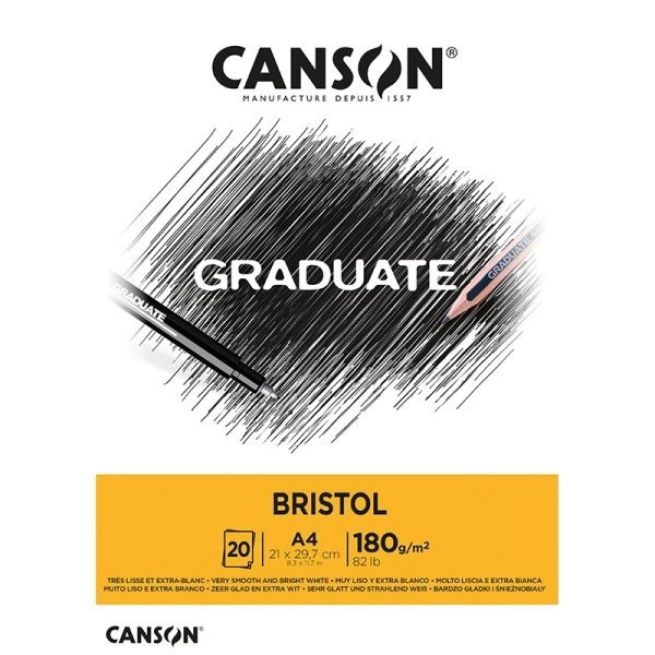 Bloco Graduate Bristol A4 20fls 180grs C400110383