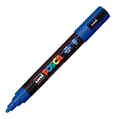 Caneta Uni Ball Posca Pc-5M Azul