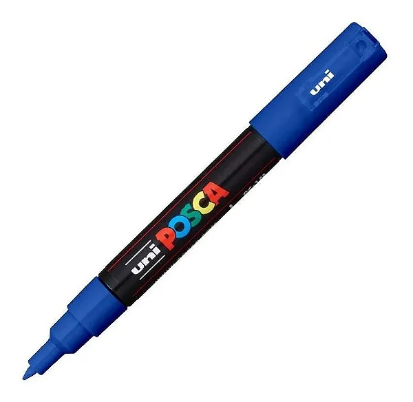 Caneta Uni Ball Posca Pc-1M Azul
