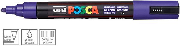 Caneta Uni Ball Posca Pc-5M Azul Prussiano