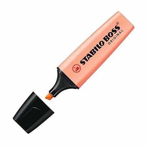Caneta Marca Texto Stabilo Boss Pastel Laranja 70/126