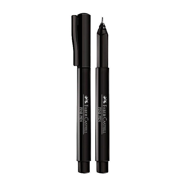 Caneta Hidrografica Faber-Castell Finepen Preta