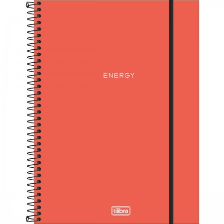 Caderno Espiral  Neon Tilibra 1 Materia 20mm x 275mm 80 Folhas Coral
