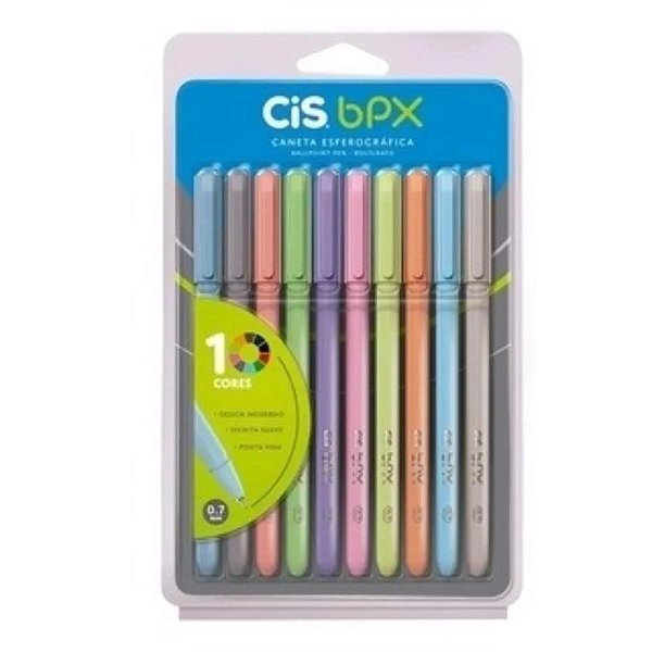 Caneta Cis BPX 0.7mm c/10 Cores