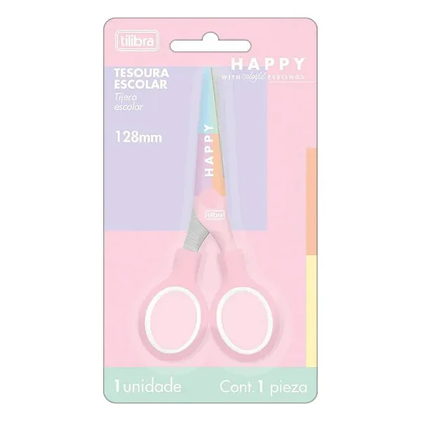 Tesoura Escolar 128mm Happy 325708 TILIBRA