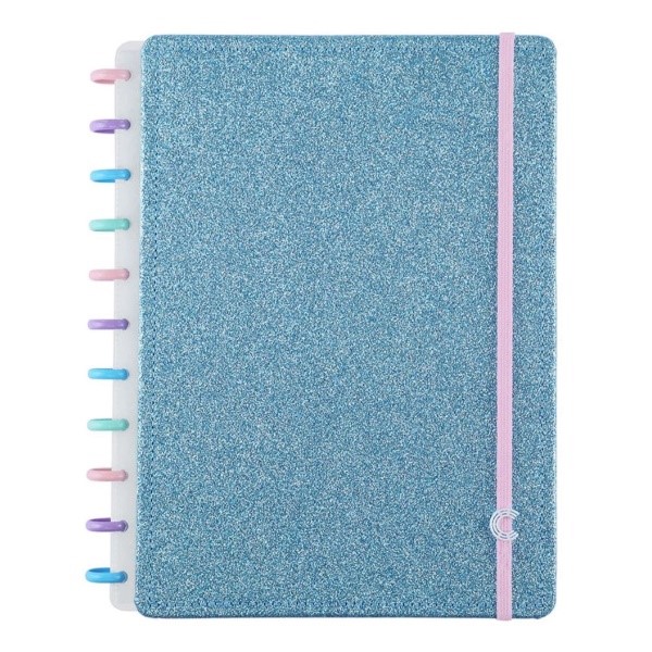 CADERNO INT GRANDE GLITTER OCEAN BLUE CIGD4136