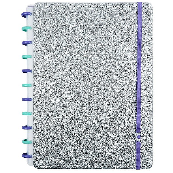CADERNO INT GRANDE GLITTER SILVERL CIGD4146