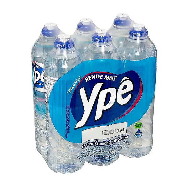 Detergente Ypê Clear 500 ml c/ 06 Un