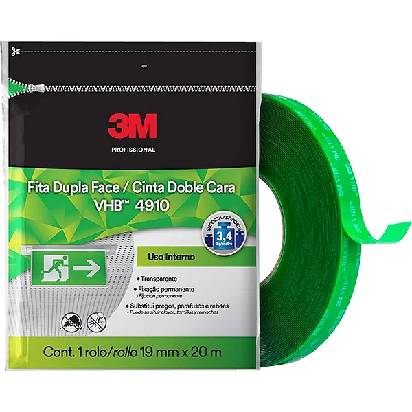 Fita Dupla Face Transp Vhb 19X20M Flow Pack Hb0002317875*