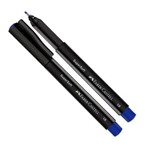 Caneta Hidrográfica SuperSoft Pen 1.0mm Azul Ponta Media Faber-Castell