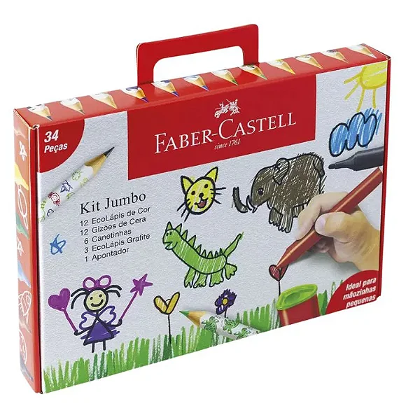 Kit Presenteável Jumbo 34 Peças FABER-CASTELL