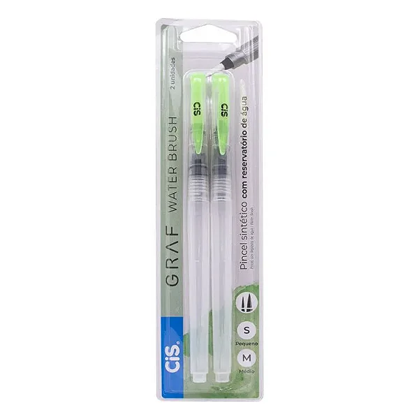 Kit Pincel Graf Water Brush c/ 2 unidades CIS