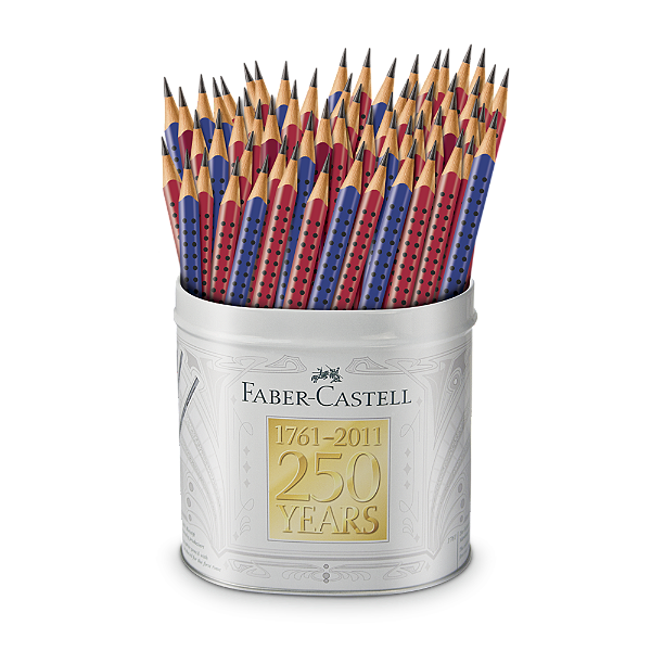 Ecolápis Grafite Faber-Castell Grip Vermelho e Azul (144 Unid/cada) - 2001BCRAN/144